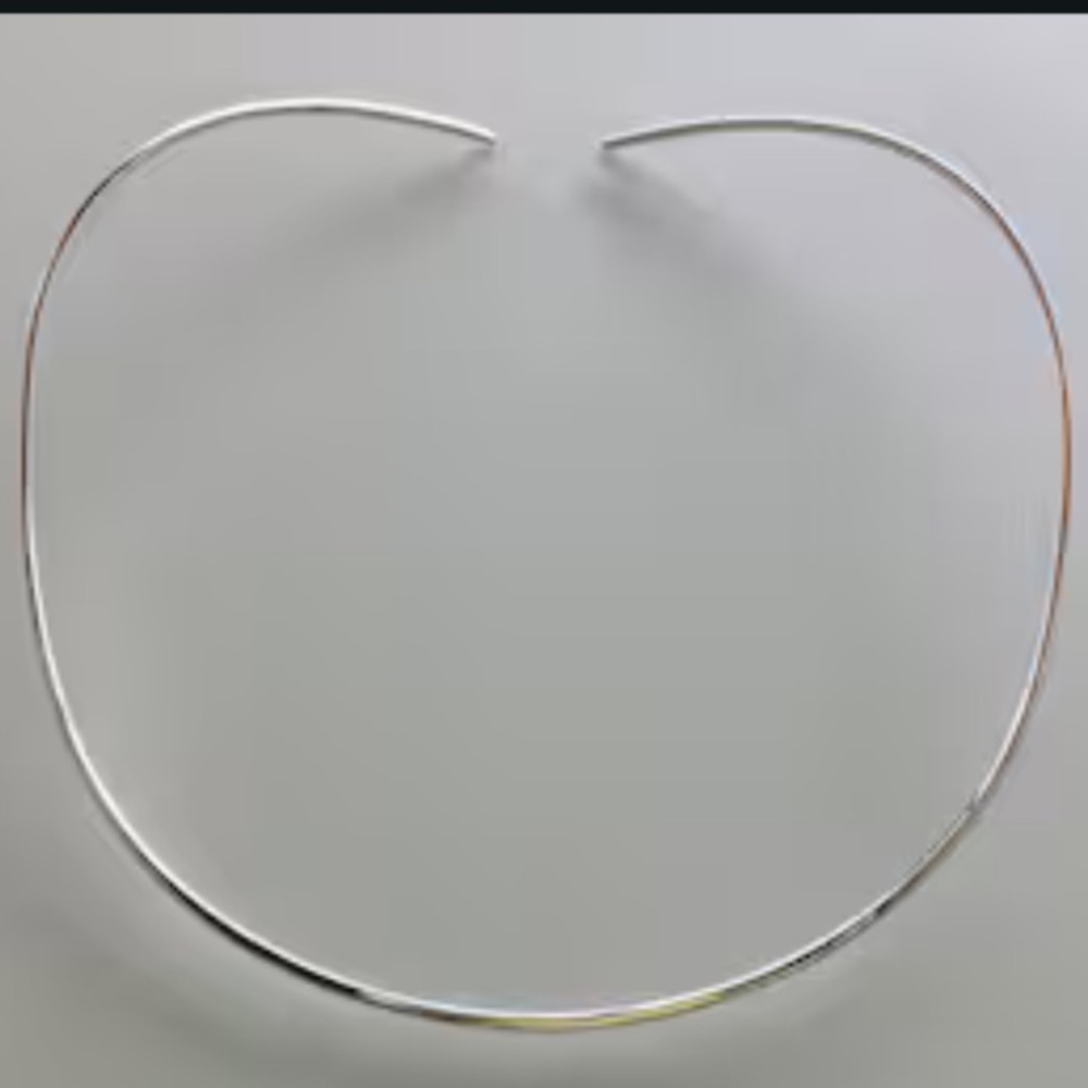 VINTAGE Sterling Silver Collar Mother of Pearl Round 925 Scrollwork Neck… - Picture 5 of 13